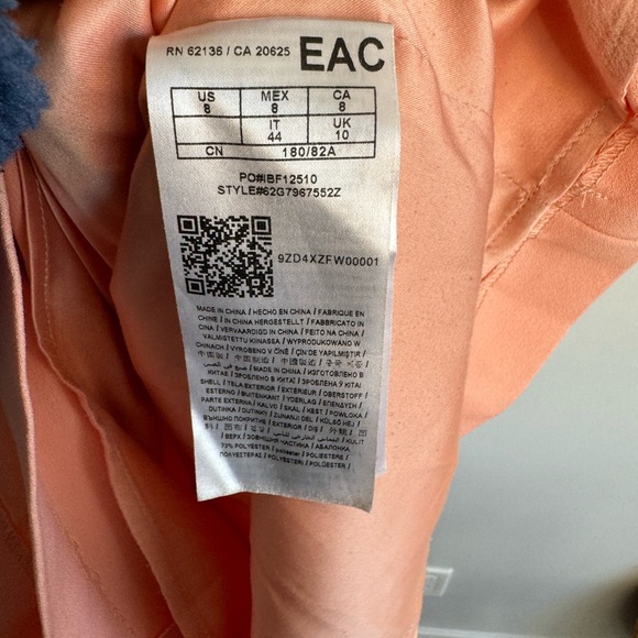 Marciano Guess Eliana Shift Button Salmon Pink Sleeveless Suit Dress - Picture 5 of 9